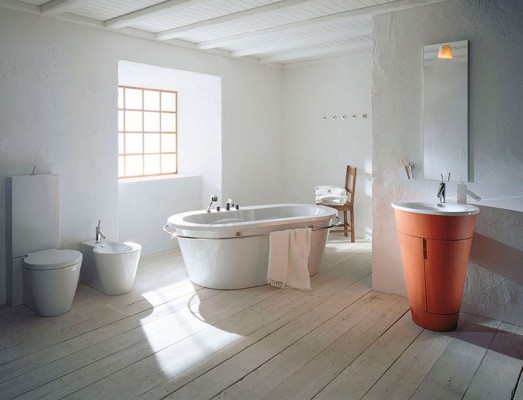 Скандинавский стиль ванной комнаты